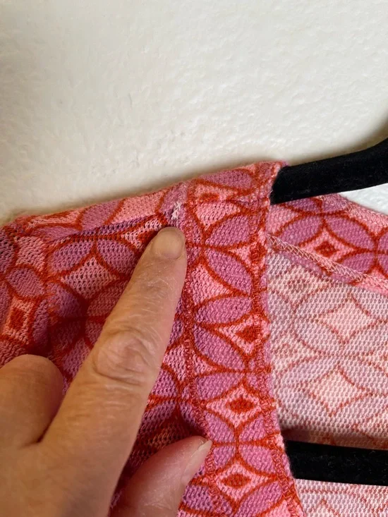 Free People Garner Long Sleeve Tee in Pink Combo Size XS - Picture 10 of 16